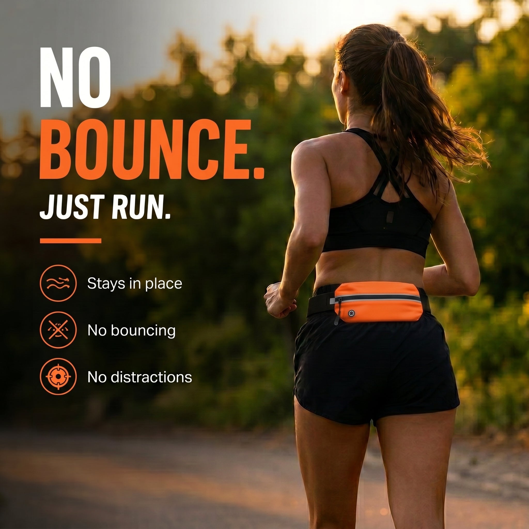 Slim Running Belt – Phone Holder Waist Pack for Men & Women (Fits iPhone 17 Pro Max)