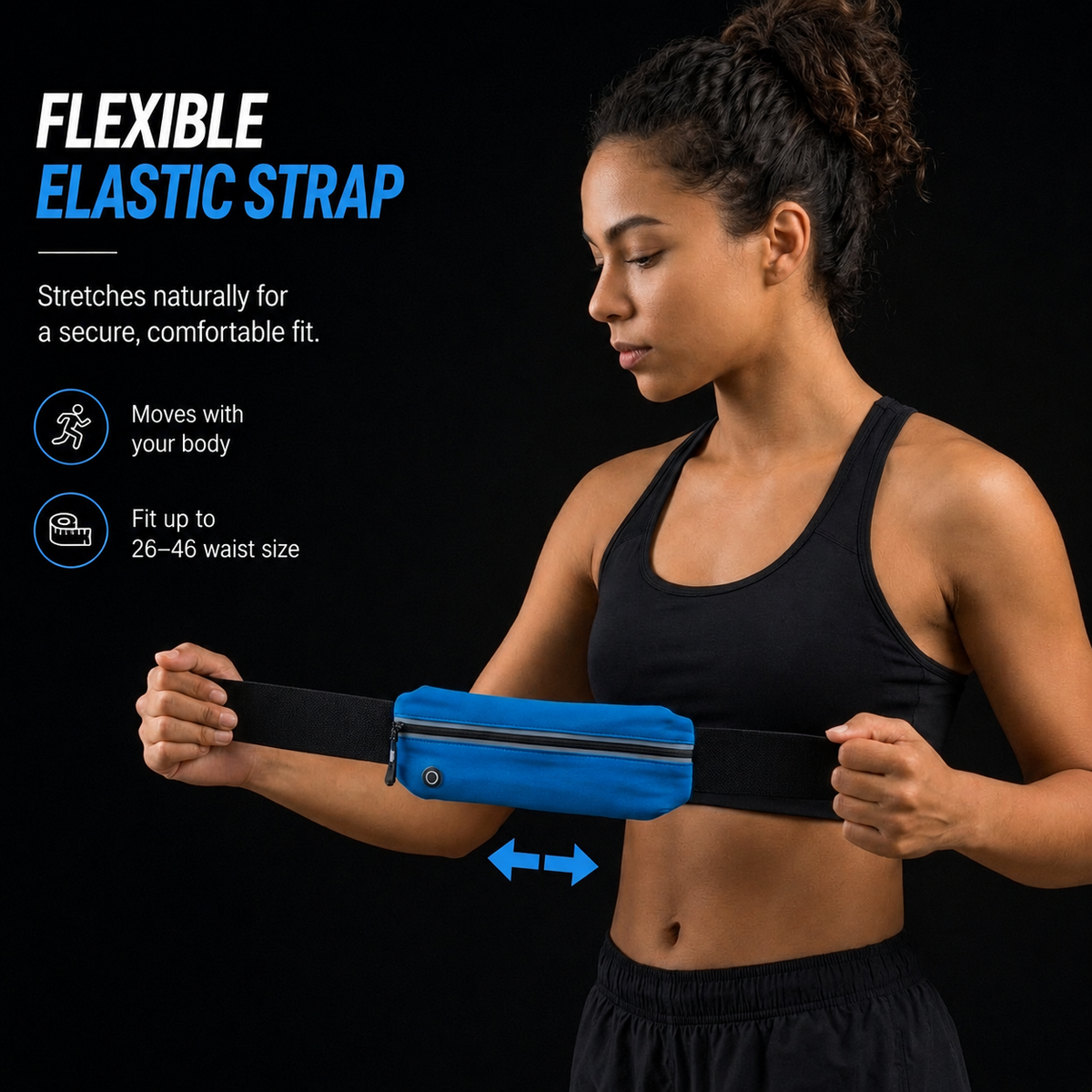 Slim Running Belt – Phone Holder Waist Pack for Men & Women (Fits iPhone 17 Pro Max)